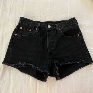 Levi’s 501 black jean shorts